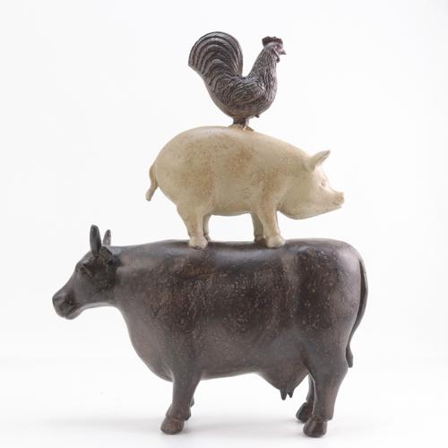 オブジェ アニマル ファーム オブジェ おしゃれ 置物 ニワトリ 鶏 ブタ 豚 カウ 牛 Ts 雑貨屋リエット 通販 Yahoo ショッピング