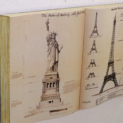 超歓迎 ブック ウォール アート 壁飾り アンティーク 洋書 おしゃれ 壁掛け インテリア ウォールアート アートパネル エッフェル塔 自由の女神 Supplystudies Com