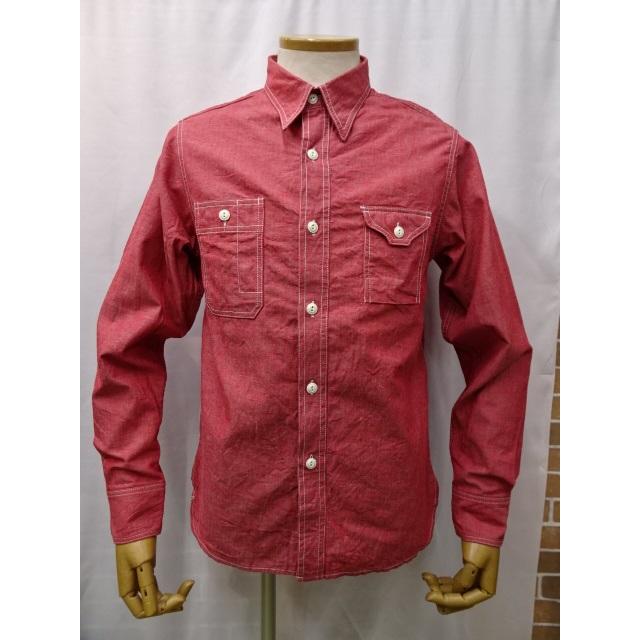 クッシュマン 25442 コットンリネン シャンブレーシャツ XL CUSHMAN（クッシュマン） CUSHMAN C/L CHAMBREAY WORK SHIRTS 25442