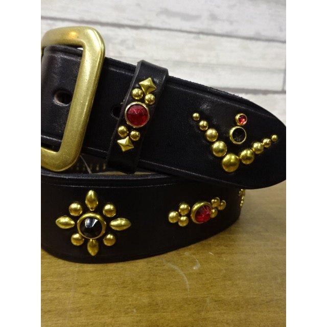 CUSHMAN クッシュマン 40mm SINGLE PIN STUDS LEATHER BELT CUSHMAN クッシュマン 40mm SINGLE PIN STUDS LEATHER BELT