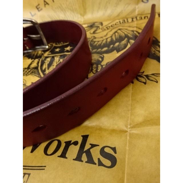 ヴィンテージワークス Vintage Works Leather Belt 7Hole DH5536 PAPAYA(BURGUNDY) レザーベルト｜the-whites-wolf｜03