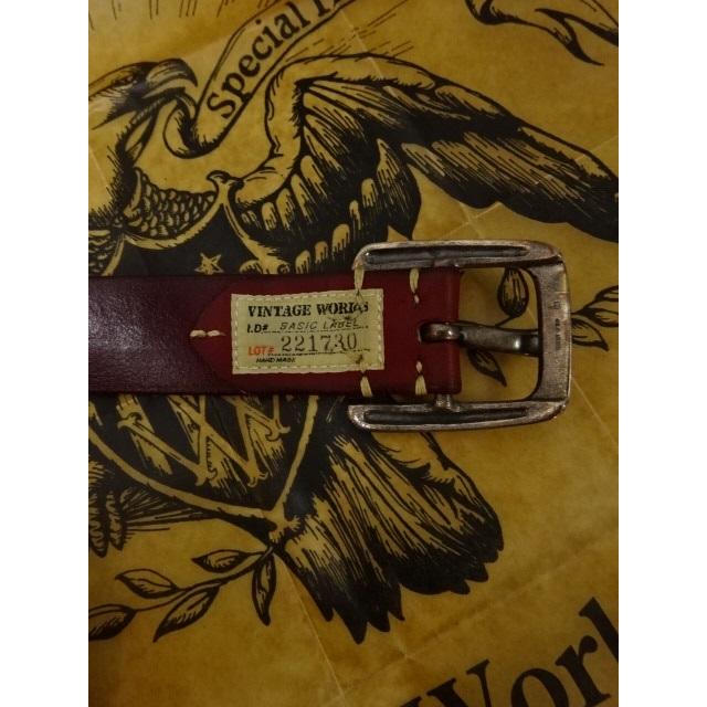ヴィンテージワークス Vintage Works Leather Belt 7Hole DH5536 PAPAYA(BURGUNDY) レザーベルト｜the-whites-wolf｜05