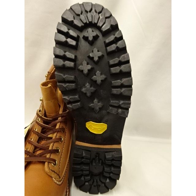 ロンウルフ ブーツ LONE WOLF BOOTS VIBRAM SOLE "LOGGER" LW00125 ロガー ビブラム 木こり BEIGE｜the-whites-wolf｜09