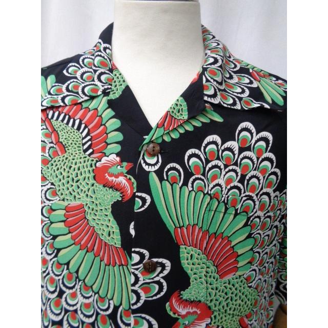 884 立体刺繍Aloha Hawaii/上質モヘア混 FRANKLIN 3 Golden Vintage - Hawaiian Shirt Shop UK