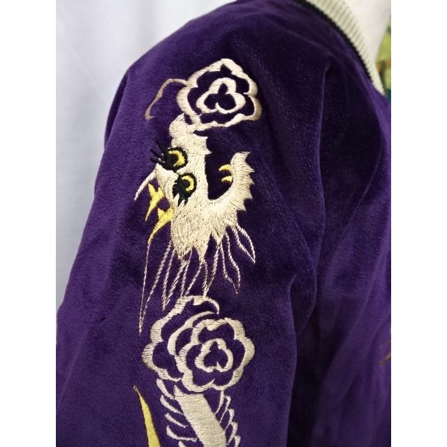 テーラー東洋 Mid 1950s Style Velveteen Suovenir Jacket "LANDSCAPE" × "DRAGON" TT15392-175 PURPLE 別珍 スカジャン｜the-whites-wolf｜10