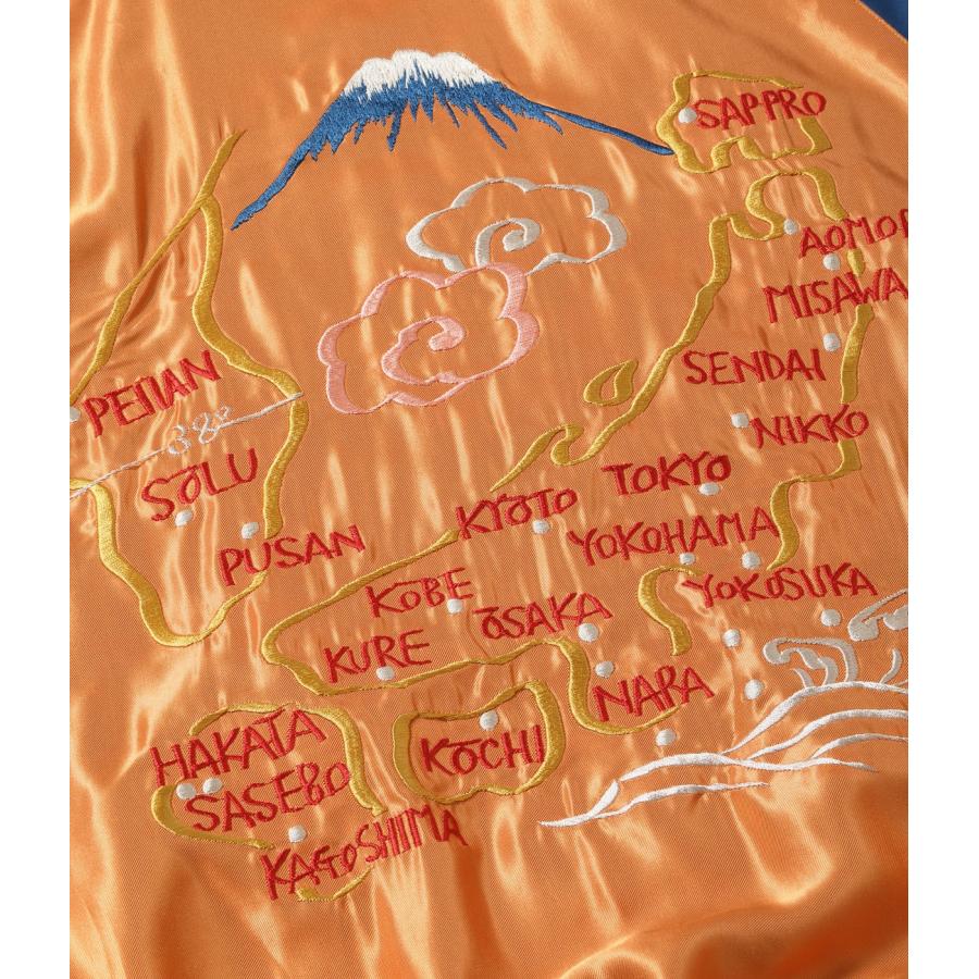 テーラー東洋 ２面用 虎 地図 日本限定 スカジャン vintage silk TAILOR TOYO テーラー東洋 スカジャン ”TIGER HEAD” × ”JAPAN MAP