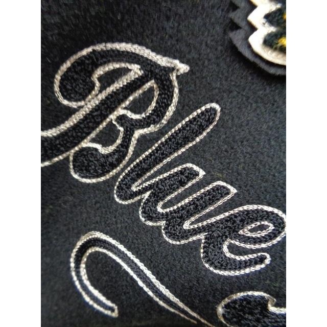ホワイツビル　アワードジャケット（スタジャン）　”BLUE PECKERS”　WV15783-119　ブラック×ブラック　検索：WHITESVILLE　AWARD JACKET　メルトン　MELTONの画像