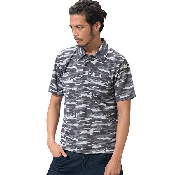 BRIEFING 迷彩柄ポロシャツ ホワイト HUMMER アウトレット LLサイズ ポロシャツ 半袖 迷彩ホワイト