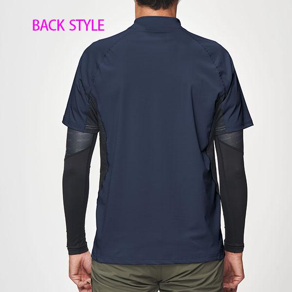 冷感 半袖モックネック 春夏用 79215 速乾 消臭 ストレッチ 作業着