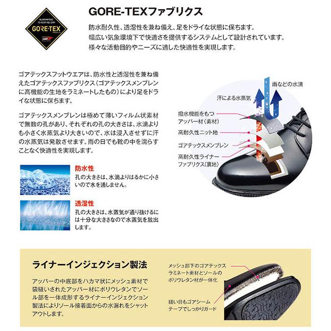 手に職　 通勤快足 アサヒシューズ TK7705 牛革靴 ゴアテックス 防水 衝撃