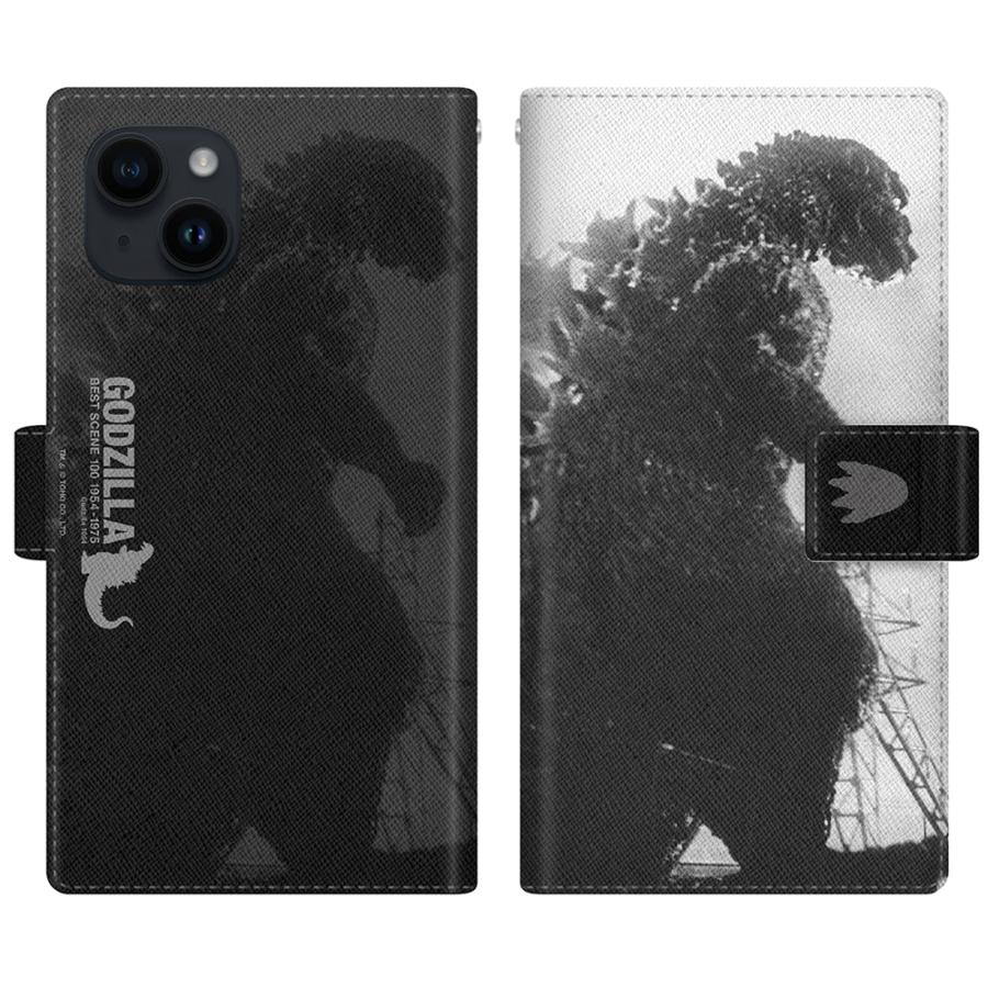 ゴジラ百景 手帳型 ケース レザー 薄型タイプ apple iPhone ゴジラ
