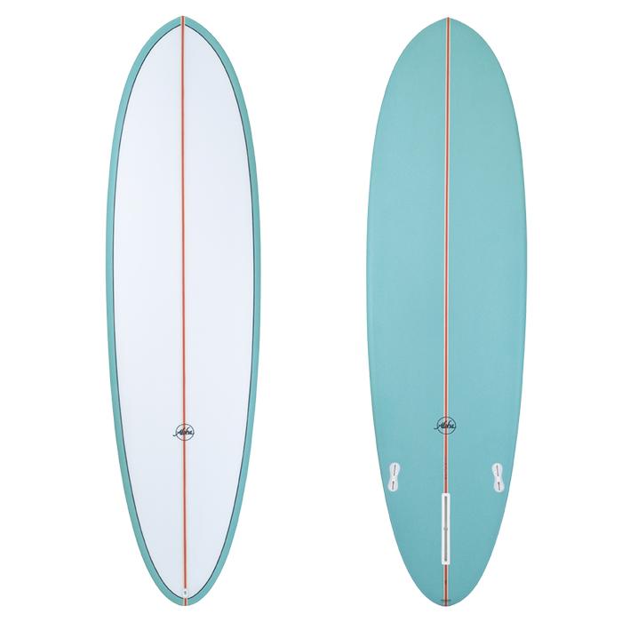 サーフボード ALOHA Surfboards アロハ FUN DIVISION MID 7'6" ファンディビジョン ミッド ファンボード ブルー PU素材 PVCPストリンガー 限定 2023年｜theagencystore｜02