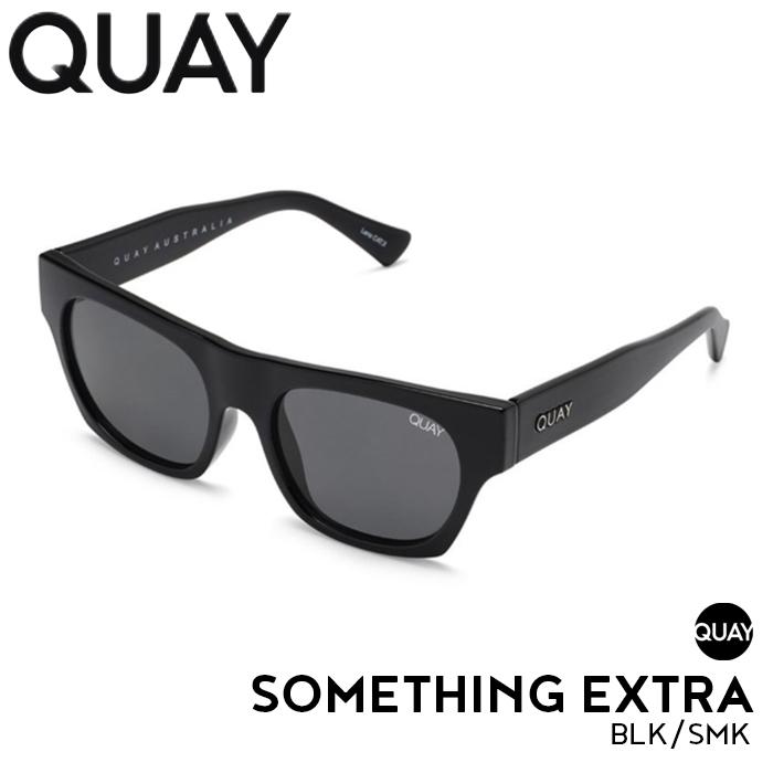 サングラス QUAY AUSTRALIA キーオーストラリア SOMETHING EXTRA ブラック スモークレンズ スクエア レトロ