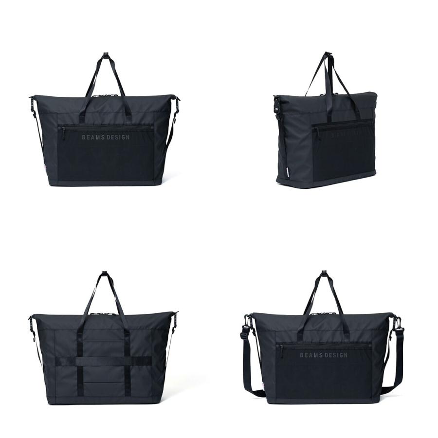 ☆極美品☆BEAMS トートバッグ ボストン ブラック ビームス 大容量 BEAMS DESIGN ELASTIC MESH ボストンバッグ【BMMH0BB1】 商品｜THE
