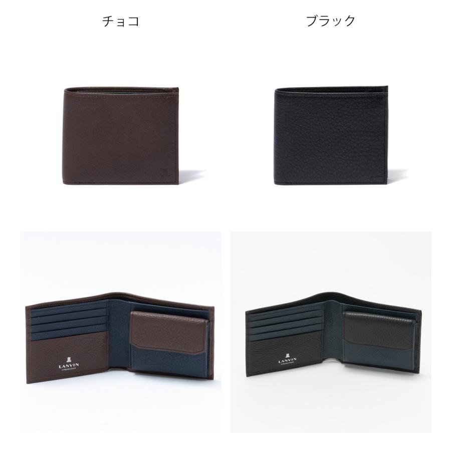 LANVIN COLLECTION 【正規販売店】LANVIN DEER SKIN 小銭入れ付き折り