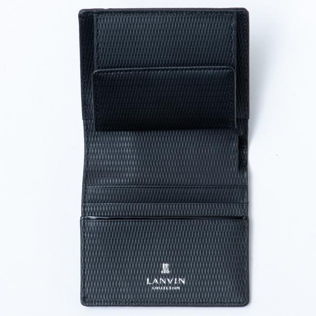 【正規販売店】LANVIN COLLECTION LEATHER COMBINATION 小銭入れ付き折り財布（小） ［ランバン・コレクション］ メンズ 二つ折り ミニ｜thebagmania｜07