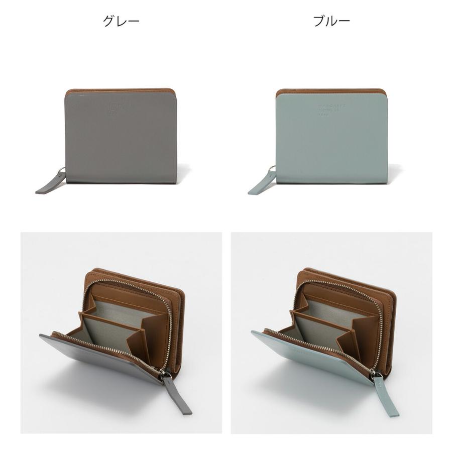 マーガレットハウエル ベンジャミン ラウンドファスナー 折財布 ブルー　財布 MARGARET HOWELL idea（マーガレット ハウエル アイデア） 【正規販売