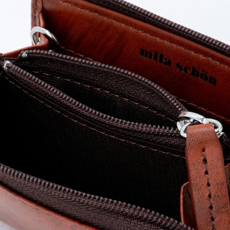 【正規販売店】mila schon SHADOW SMOOTH L字ファスナー小銭入れ ［ミラ・ショーン］ メンズ 財布 コインケース ミニ コンパクト | mila schon | 09