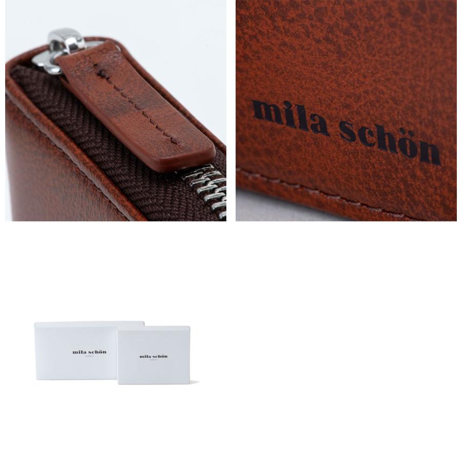 【正規販売店】mila schon SHADOW SMOOTH ラウンドファスナー折り財布(縦型) ［ ミラ・ショーン ］ メンズ 折財布 二つ折り レザー 本革｜thebagmania｜10