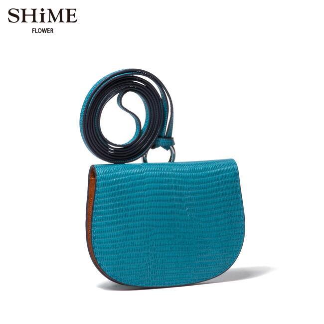 【正規販売店】SHiME FLOWER クレール マルチケース ［シィメ フラワー］ レディース ミニ財布 ネックショルダー レザー リザード 本革 | SHiME