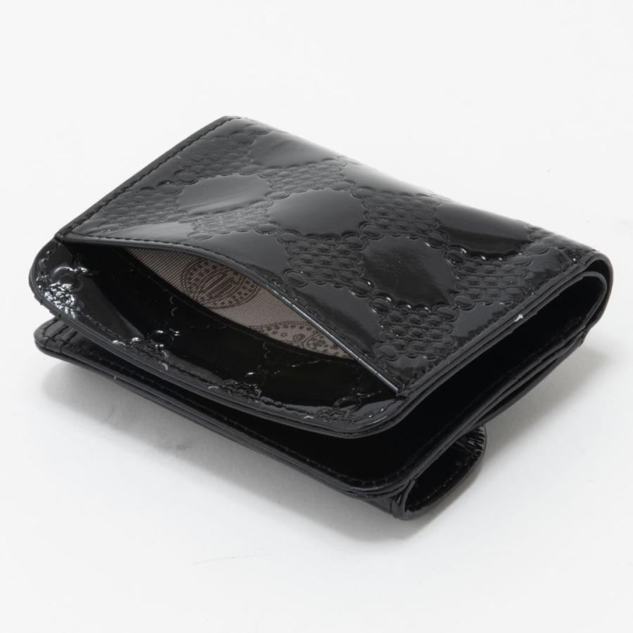 ブラック エナメルレザー 二つ折り財布 BALENCIAGA 二つ折り財布 黒 レザー BALENCIAGA ブラックレザー