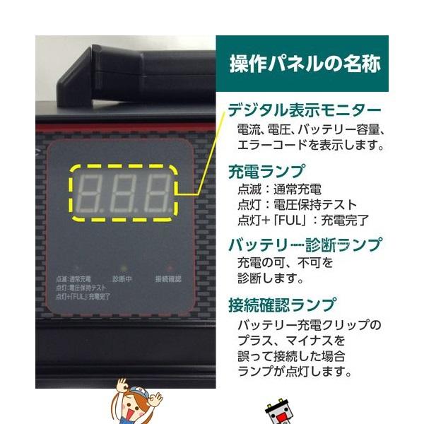 メルテック 大自工業 SC-1200 バッテリー充電器 延命 : バッテリーの