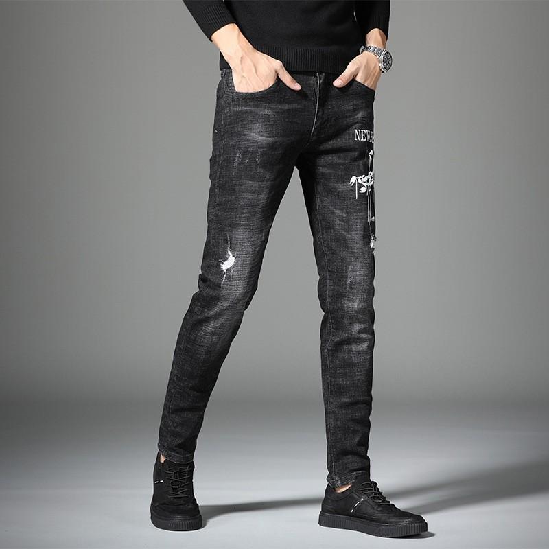 メンズボトムス トレンドコーデ スキニーデニム ウォッシュ ストレート ジーンズ ジーパン ダメージ加工 ストレッチ 細身 スリム 18秋 冬 新作 B177 The Best One 通販 Yahoo ショッピング