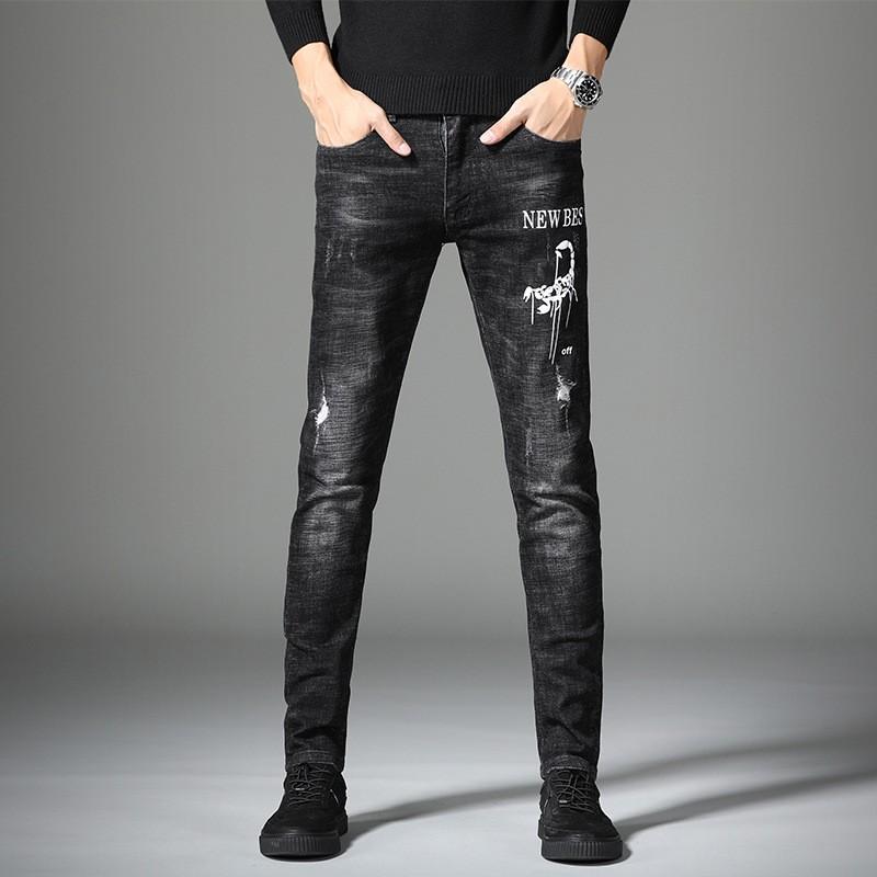メンズボトムス トレンドコーデ スキニーデニム ウォッシュ ストレート ジーンズ ジーパン ダメージ加工 ストレッチ 細身 スリム 18秋 冬 新作 B177 The Best One 通販 Yahoo ショッピング