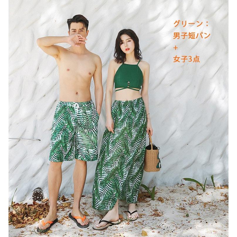 本日超得 水着ペア ペアルック カップル水着 レディース 4点セット 花柄パッド付き メンズ水着 ビーチパンツ サーフパンツ 男女 温泉 蜜月 海外旅 全品送料無料 Www Iacymperu Org