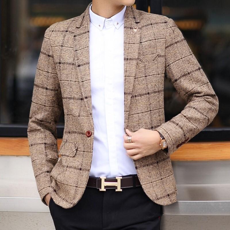 ビジネススーツ メンズ テーラードジャケット チェック柄 スーツ スリムスーツ ジャケット ビジネス カジュアル イギリス風 お洒落 B528 The Best One 通販 Yahoo ショッピング