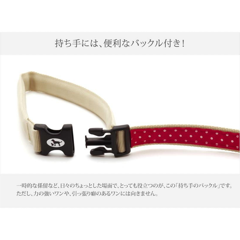 BLCハンドル付きリード <Mサイズ・Sサイズ共通> レッド水玉2|theblacklab|10