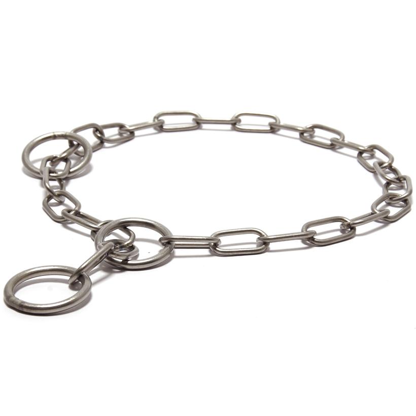 2.4mm/55cm＞チタンチョークチェーン（小判） : ブラックラブ