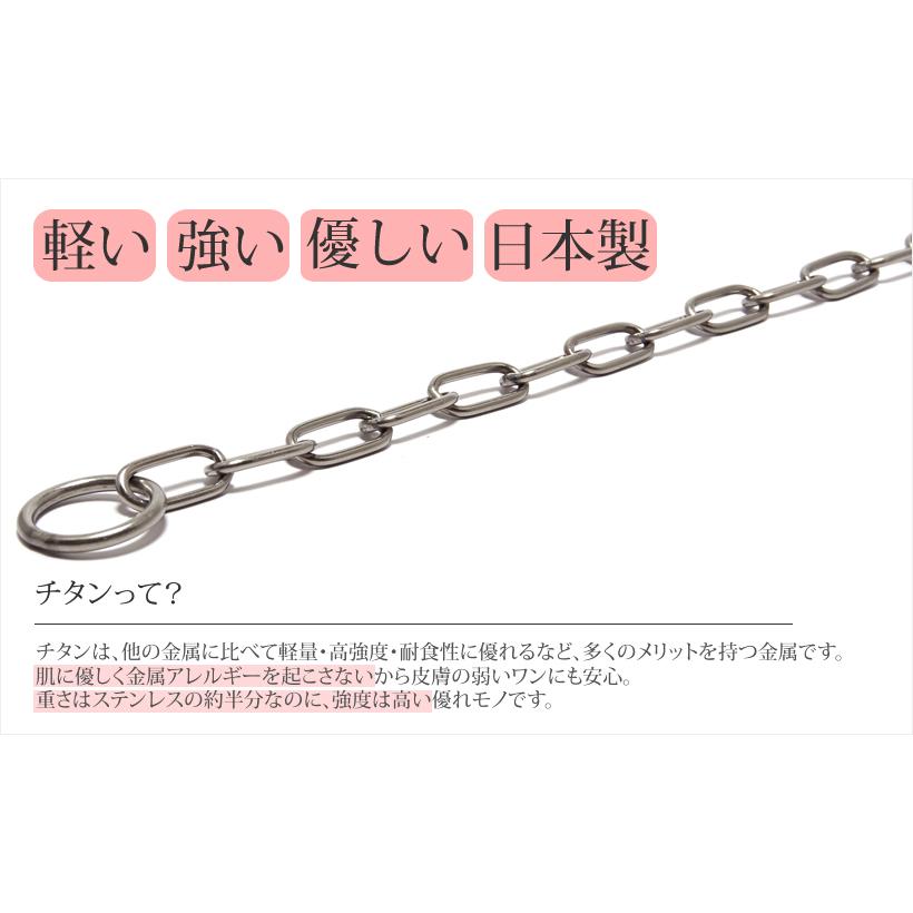 3.0mm/60cm＞チタンチョークチェーン（大判） : ブラックラブ
