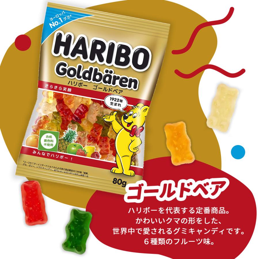 HARIBO（ハリボー） 【選べる5個セット】HARIBO 80g×5｜クリックポスト