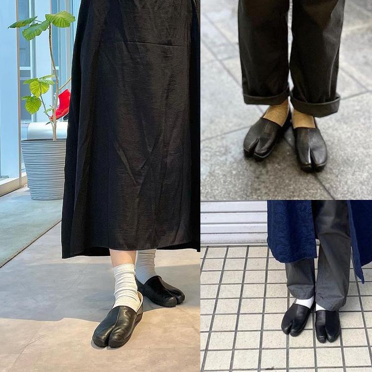 【お値下げ】MARUGO tabiRela フラットシューズ 黒 Marugo tabiRela MARY Black Sizes 22-25cm Tabi Shoes Tabi type