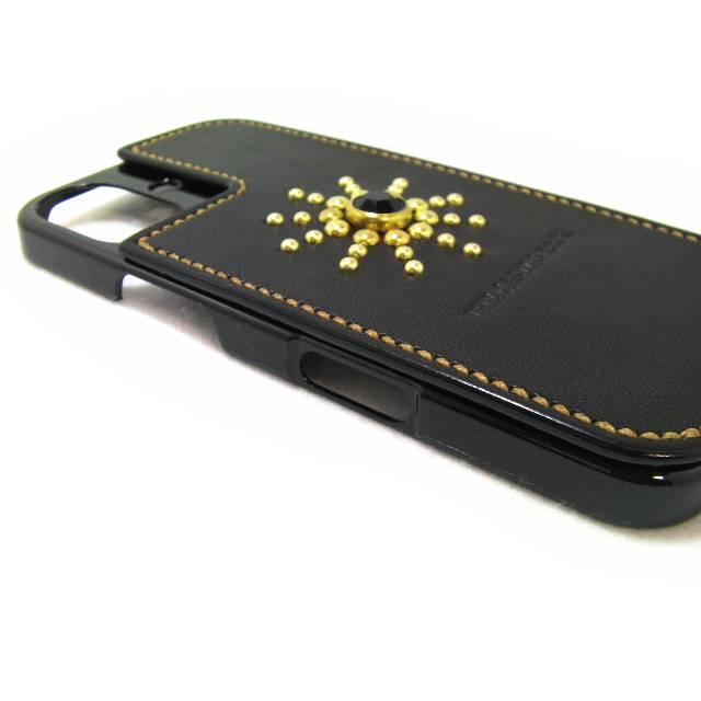 iPhone16 ケース 栃木レザー 本革 スタッズ 背面型 選べるスタッズ
