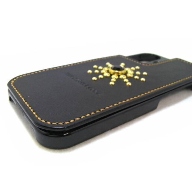 iPhone16 ケース 栃木レザー 本革 スタッズ 背面型 選べるスタッズ