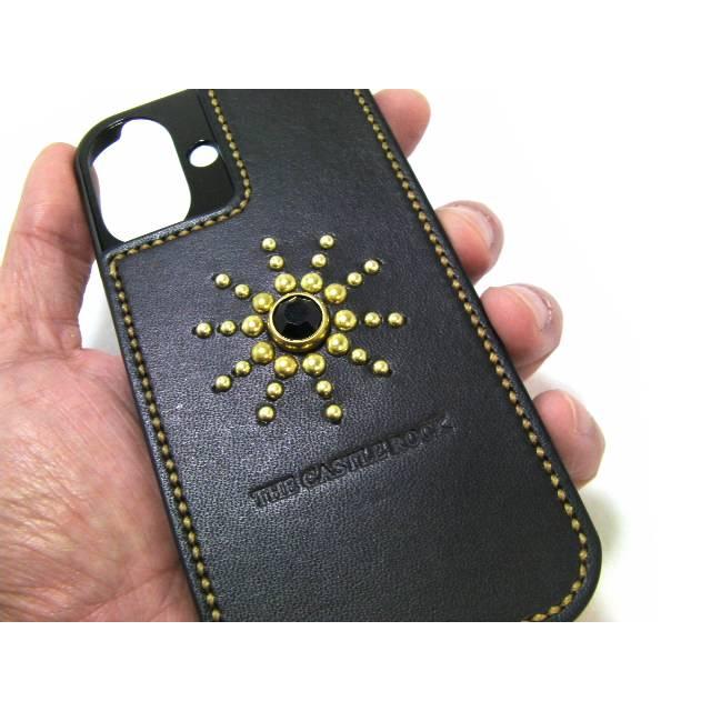 iPhone16 ケース 栃木レザー 本革 スタッズ 背面型 選べるスタッズ