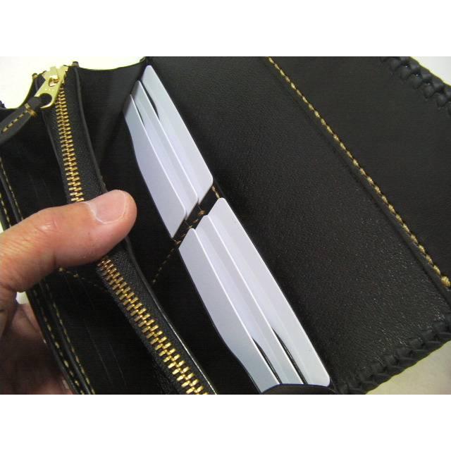 送料無料】 栃木レザー ヌメ革 長財布 メンズ レディース 黒