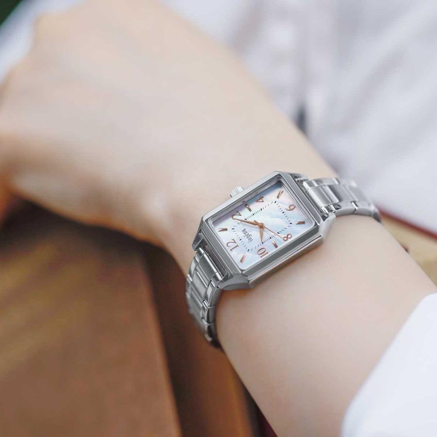 ★新品半額saleTory Burch 配色カラー クオーツレディースお洒落時計 ALBA（SEIKO） アルバ アンジェーヌ スクエアクオーツ AHJK467