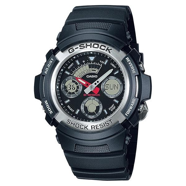 G-SHOCK アナログ/デジタル時計 ブラック/シルバー G-SHOCK AW-590-1AJF メンズ 腕時計 アナデジ ブラック シルバー