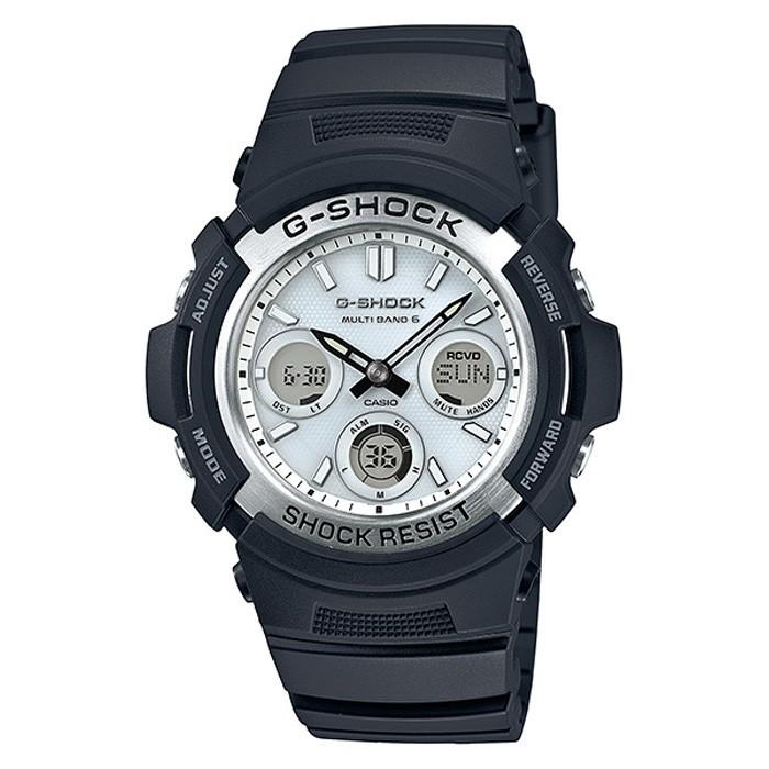 G-SHOCK BASIC 電波ソーラー メンズ 腕時計 アナログ デジタル ホワイト AWG-M100S-7AJF カシオ 国内正規品の画像
