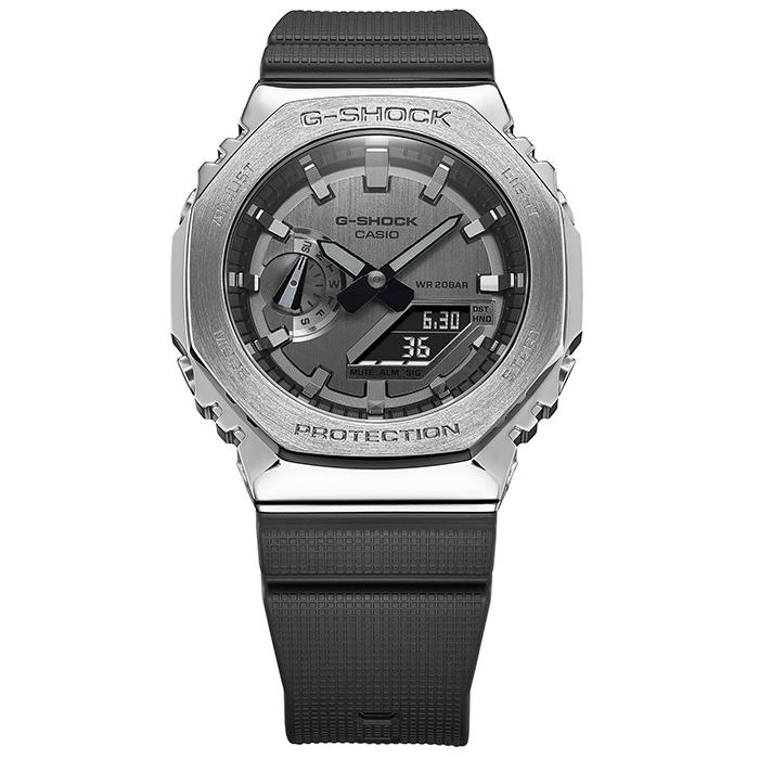G-SHOCK シルバー メタルベゼル GM-2100-1AJF メンズ 腕時計 電池式
