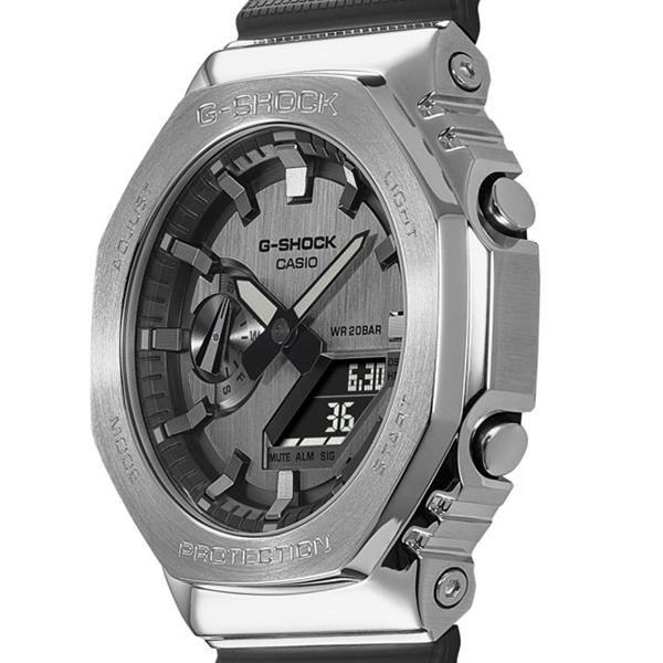 G-SHOCK シルバー メタルベゼル GM-2100-1AJF メンズ 腕時計 電池式