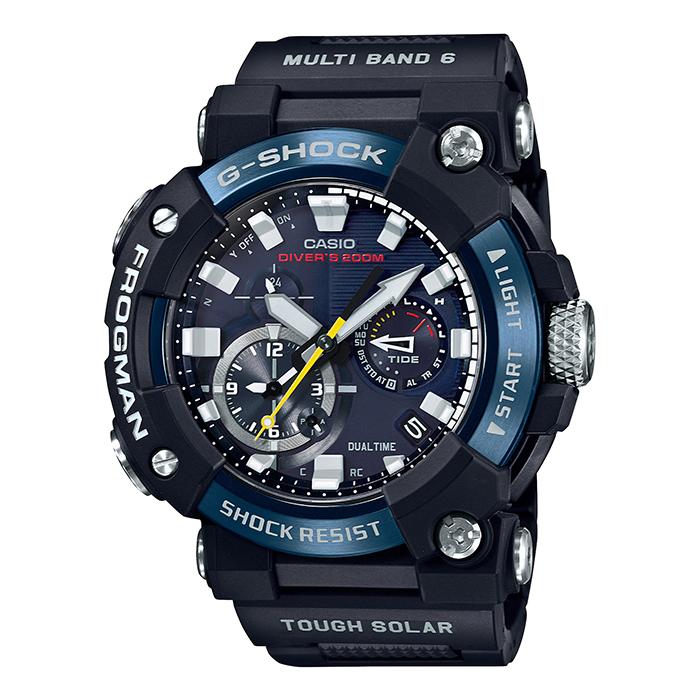 G-SHOCK MULTI BAND 6 ブルーデジタル腕時計 G-SHOCK フロッグマン GWF-A1000C-1AJF メンズ 腕時計 電波ソーラー