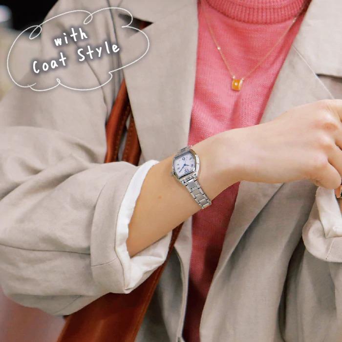 ザ・クロックハウス ビジネスカジュアル LBC1005-WH1A レディース 腕時計 ソーラー トノー ステンレス ホワイト 雑誌掲載 着用モデル | THE CLOCK HOUSE | 10