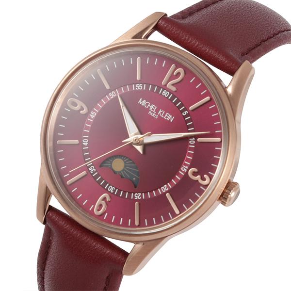 Sale 30 Off Michel Klein ミッシェルクラン サン ムーン Mk16001 Cl1 レディース 腕時計 クオーツ 電池式 クラレット 革ベルト Lb2021 新規購入 Www Iacymperu Org
