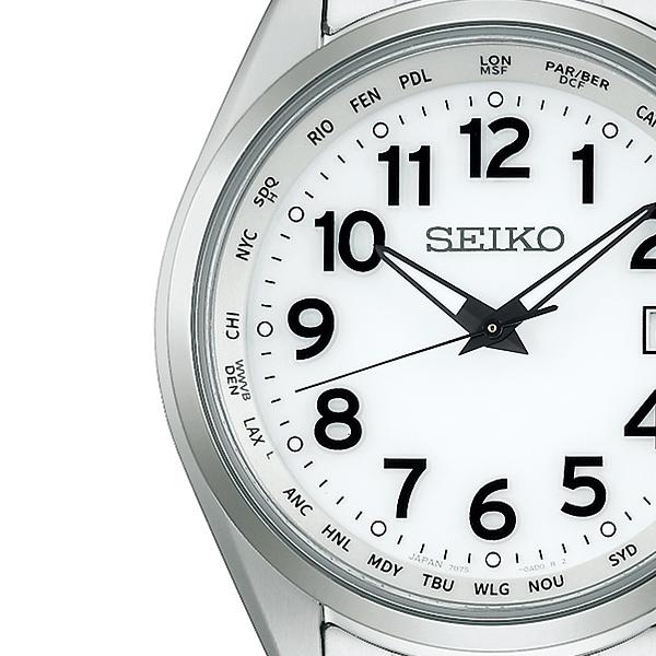 セイコー セレクション SBTM327 メンズ 腕時計 ソーラー電波 ワールドタイム アラビア数字 ホワイト｜theclockhouse-y｜04