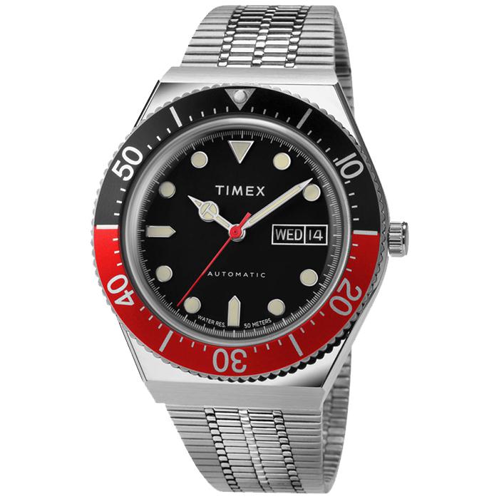 TIMEX タイメックスM79 オートマチック TW2U83400 メンズ 腕時計 自動巻き メタルバンド レッド ブラック｜theclockhouse-y｜02