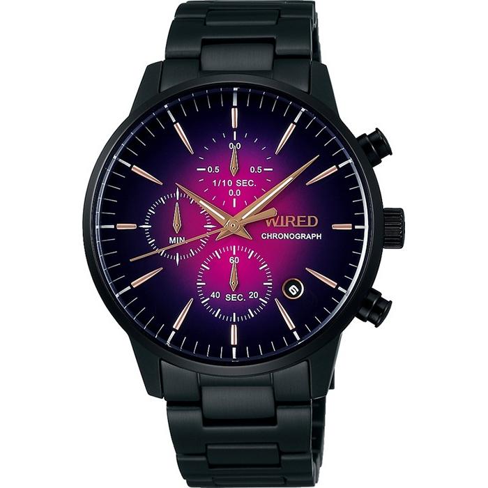 【ラスト1点】 セイコー ワイアード TOKYO SORA トウキョウ ソラ 流通限定モデル AGAT734 メンズ 腕時計 クオーツ クロノグラフ 夕焼け パープル 【O2212196365】(13750円)